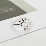 Olive Tree Branch Leaves Ring
