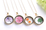 Pressed Flower Necklaces