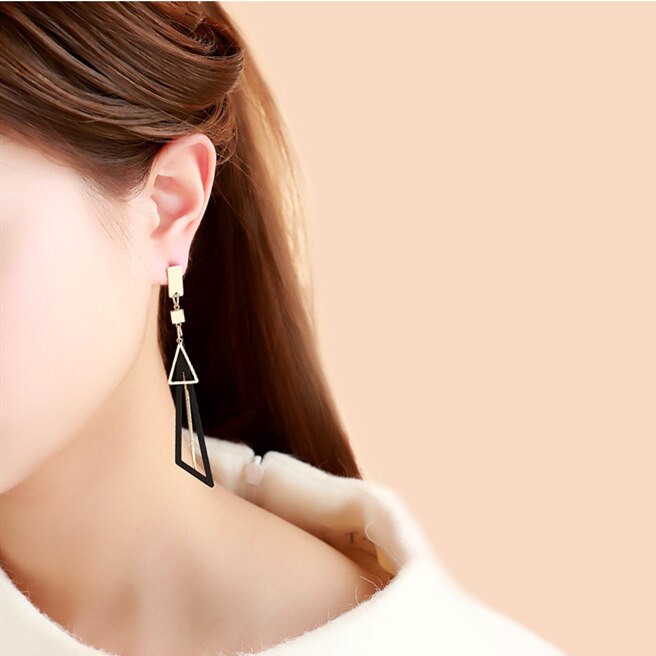 Geometric Triangle Earrings