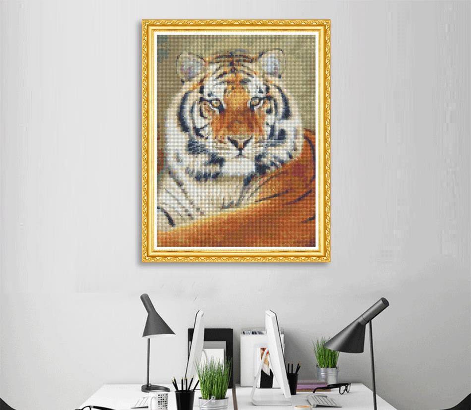 Tiger Portrait - Diamond Painting Kit