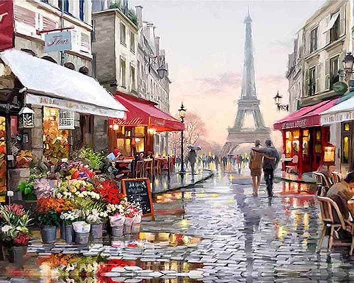 Rainy Day In Paris - Diamond Painting Art