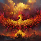 Fire Rebirth Phoenix - Diamond Painting Kit