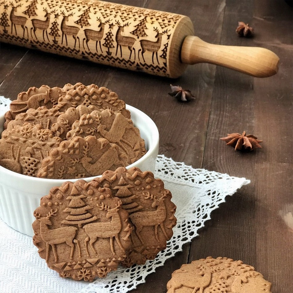 Embossed Holiday Rolling Pins