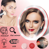 Portable LED Makeup Mirror & Wireless Mobile Phone Charger