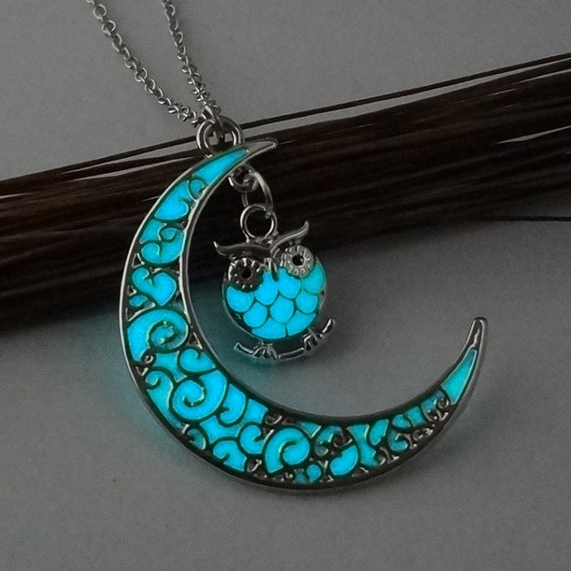 Glow In The Dark Moon Necklace