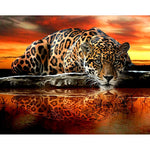 Leopard Reflection - Diamond Painting Kit