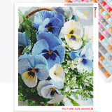 Sky Blue Floral - Diamond Painting Kit