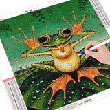 Playful Frog - Diamond Painting Kit