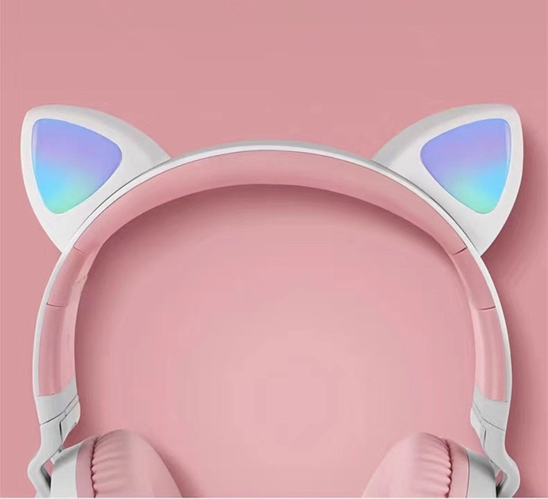 LED Cat Ear Bluetooth Headphones
