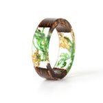 Juniper - Dried Flower Wood Resin Ring