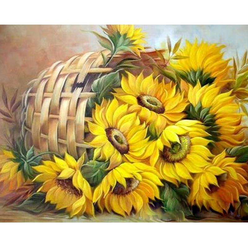Sunflower Basket - Paint By Number Kit