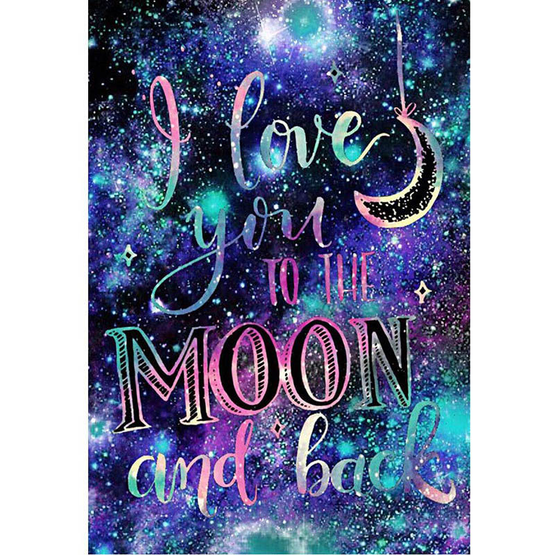 I Love You To The Moon - Diamond Painting Kit