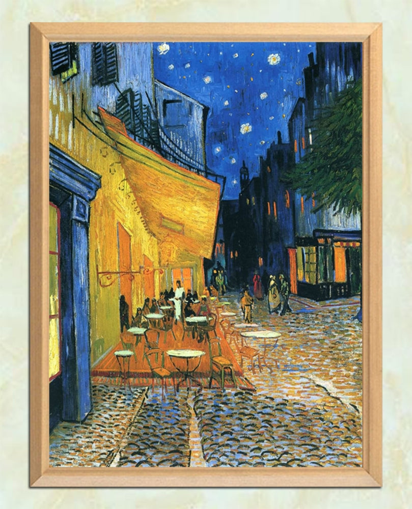 Cafe Terrace at Night - Diamond Painting Kit