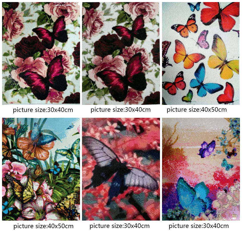 Butterfly And Flower - Diamond Painting Kit