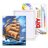 Sailboat In Waves - Paint By Number Kit
