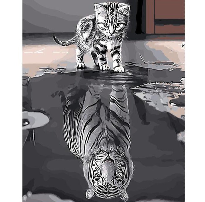 Cat Reflection - Paint By Number Kit