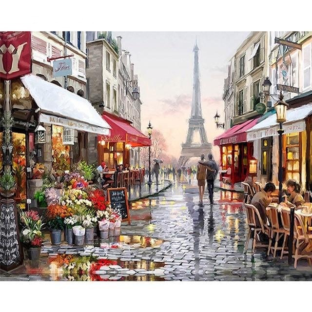 
                  
                    Rainy Day In Paris Paint By Number Kit , City Paint By Number Kit
                  
                