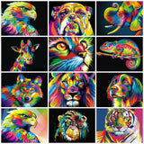 Pop Art Animals - Paint By Number Kit