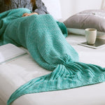 Mermaid Tail Knitted Blanket