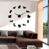 DIY Frameless Dachshund Dog Wall Clock