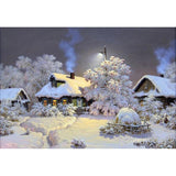 Snowy Winter Village - Diamond Painting Kit