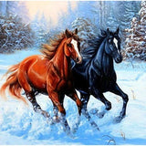 Brown Black Horses Diamond Painting kit
