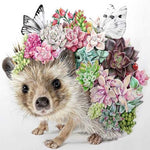 Hedgehog Flower - Diamond Painting Kit
