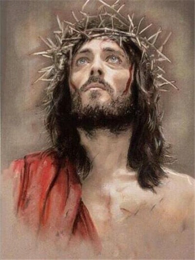 Jesus Christ With Thorn Crown - Diamond Painting Kit