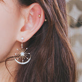 Solar Moon Crystal Earrings