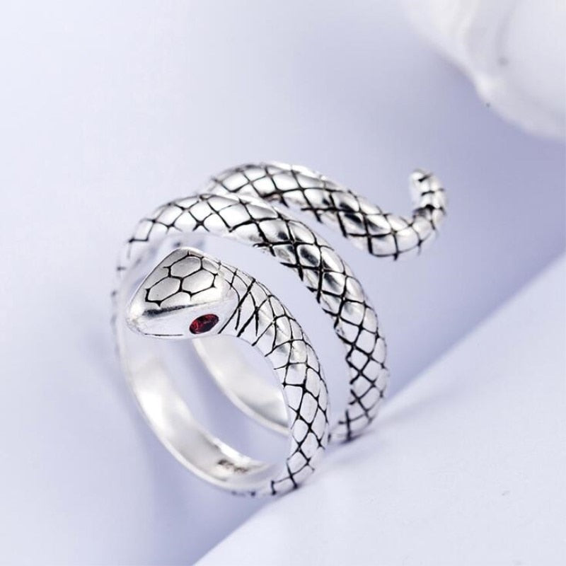 Maleka - Cobra Snake Sterling Silver Ring