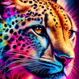 Rainbow Leopard Splendor - Diamond Painting Kit
